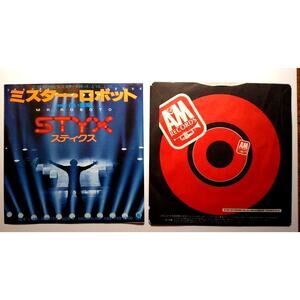 Styx Mr. Roboto Vinyl 7" Record 45 Pop Art Rock Synth-Pop 1980s